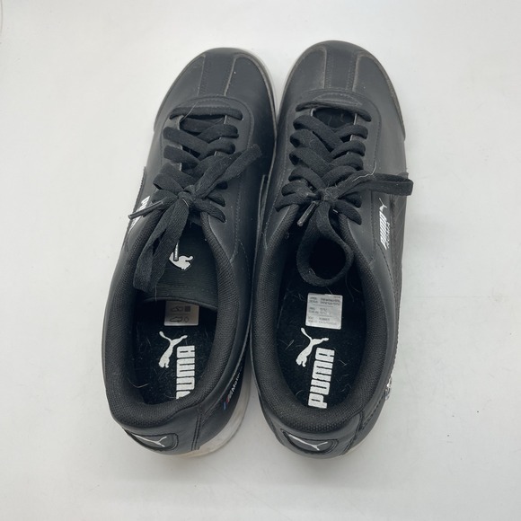 Puma x BMW MMS Roma Sneakers Mens 10.5 339929-01 Black Leather Casual Shoes - Picture 5 of 10